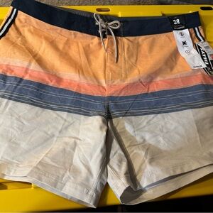Hurley Orange and Blue Board Shorts
